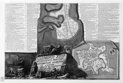 Mapa de Roma, parte. 2 de Giovanni Battista Piranesi
